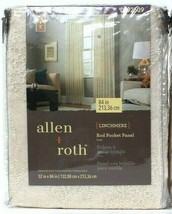 1 Pack Allen & Roth 52" X 84" Linchmere 0792509 Ivory Polyester Rod Pocket Panel