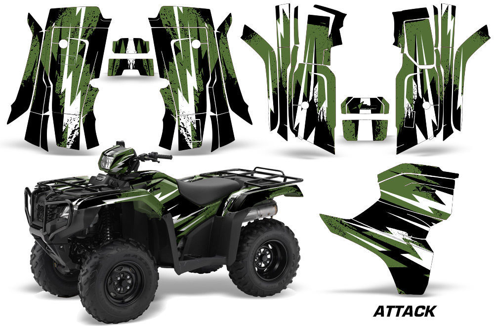 ATV Decal Graphic Kit Quad Wrap For Honda Foreman 500 20152018 ATTACK