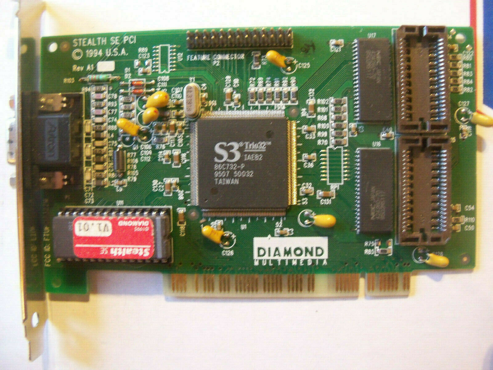 Diamond Stealth SE VGA PCI video graphics card S3 Trio 32 Diamond