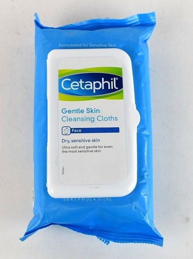Cetaphil Gentle Skin Cleansing Face Cloths for Dry, Sensitive Skin 25 Cloths Cleansers & Toners