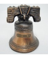 Liberty Bell Replica Copper Covered Metal 2.75&quot; Tall Valley Forge PA Sou... - $14.10