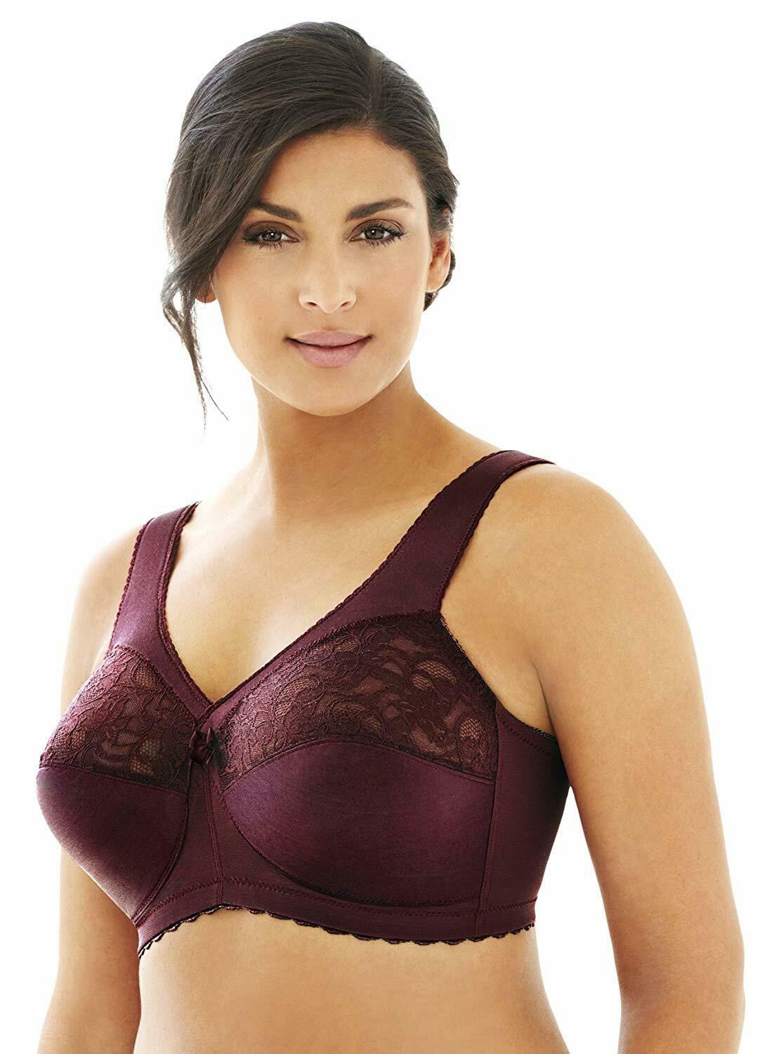 Glamorise Burgundy Magic Lift Full Figure Support Bra Us 36dd Uk 36dd Nwot Bras And Bra Sets 