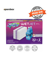 Swiffer Wetjet Mopping Refill Pack 32 Refill Pads 2 Bottles of Cleaner 1... - $54.40
