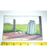 Vintage Tri-Chem Liquid Embroidery Milk Buckey and Country Fence Painted - £10.41 GBP
