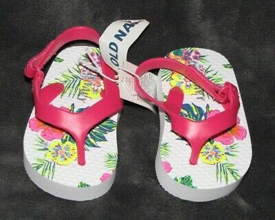 Primary image for OLD NAVY BABY GIRL TROPICAL HAWAIIAN SANDALS HOT PINK SWIM SUMMER CLOTHES 3-6