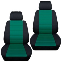 Front set car seat covers fits Chevy Equinox  2005-2020  black and emera... - $67.15