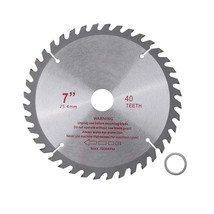 7&#39;&#39; 40 Teeth Silver Circular Saw Blade Cemented Carbide Wood Cutting Whe... - $23.99