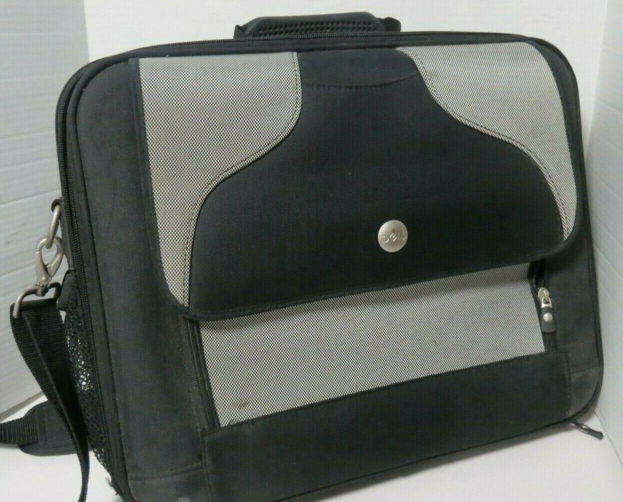 Primary image for Dell Computer Laptop Brief Case Carry On Shoulder Organizer Bag Black Grey