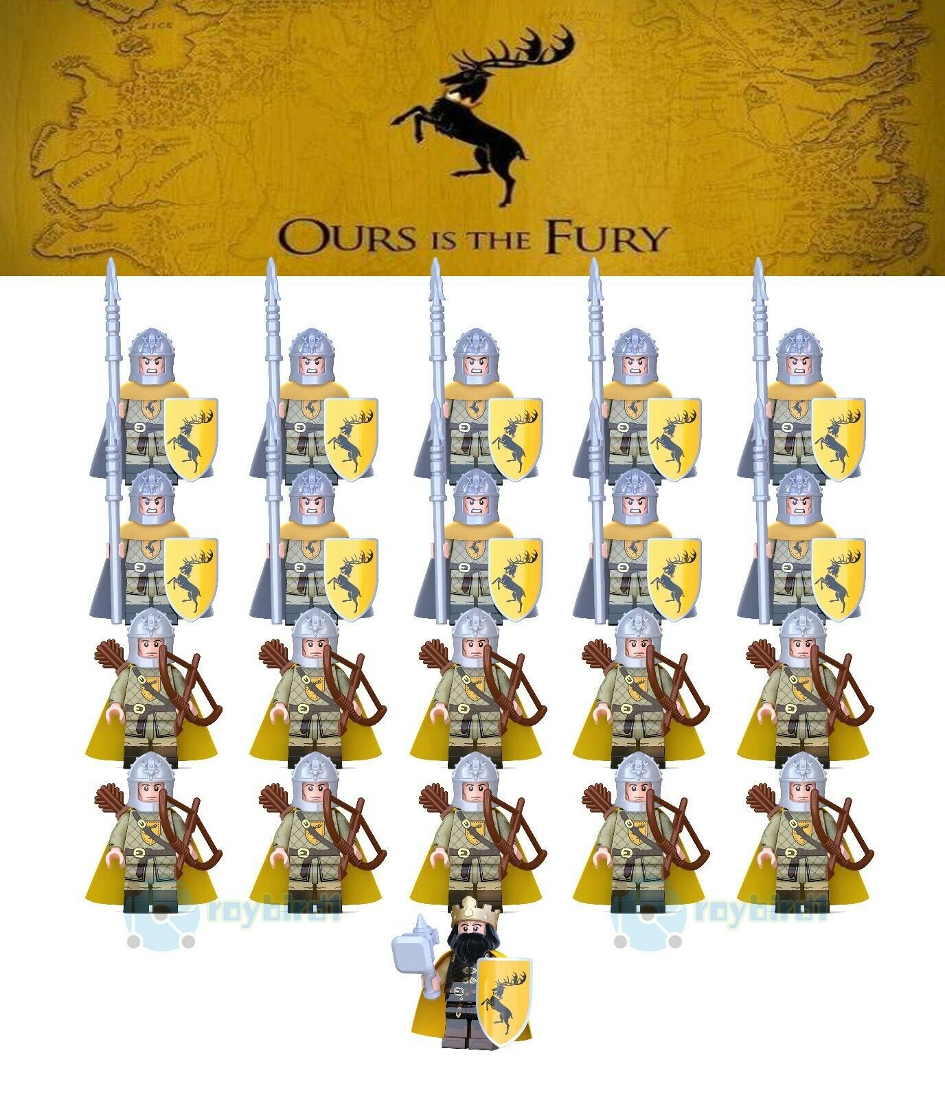 21Pcs Collection House Baratheon Archer Spear Army Game of Thrones Minifigures