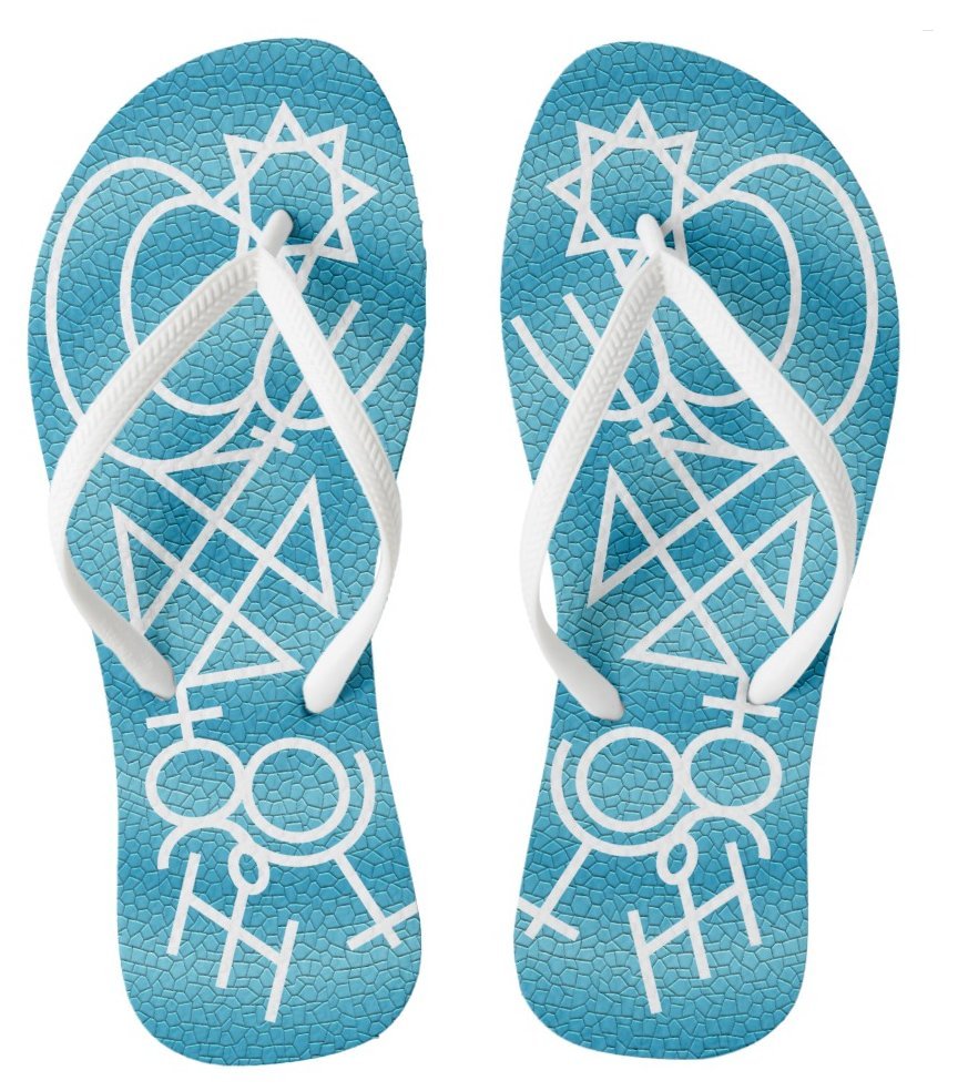 Primary image for Magical Alchemy Aegean PREMIUM Flip Flops - Thick Havana Style - White Straps