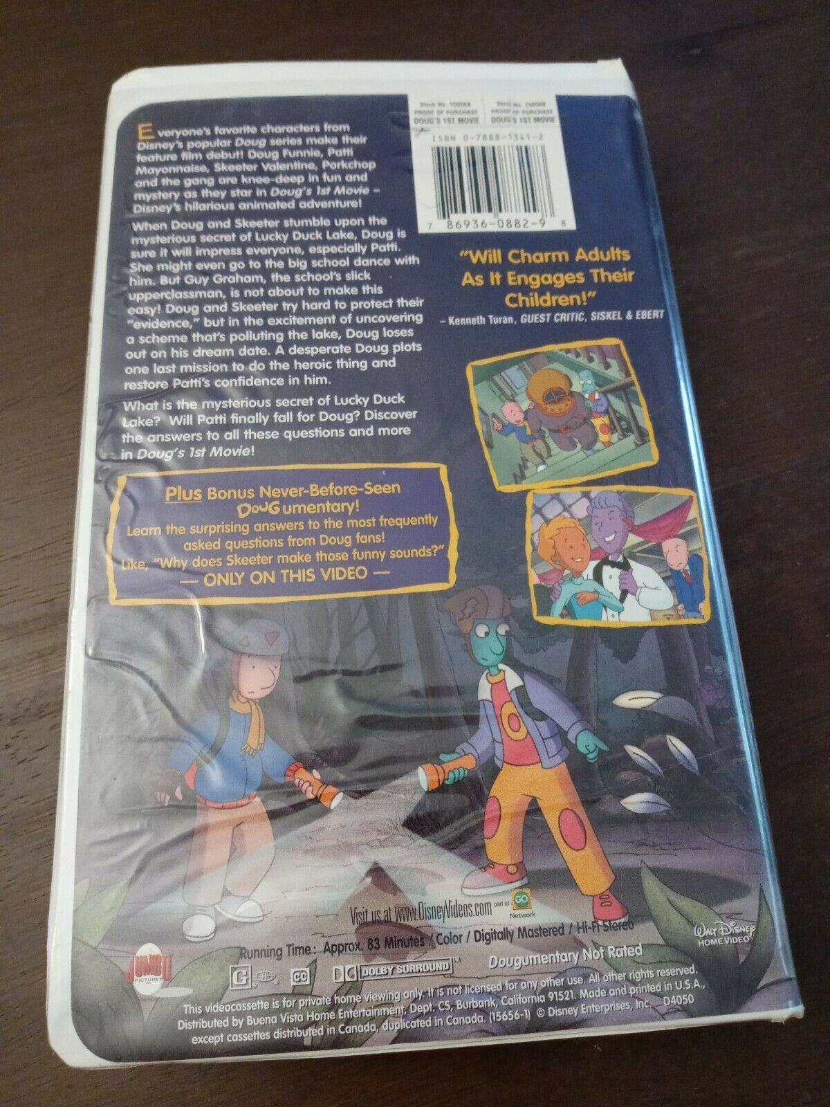 Disney Dougs 1st Movie Clamshell Vhs 1999 Nickelodeon Nicktoons 90s Classic Vhs Tapes 