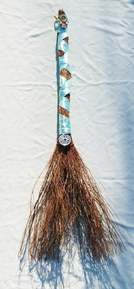 Decorative Large Handfasting Broom - Jump the Broom - Witches Besom 36 ...