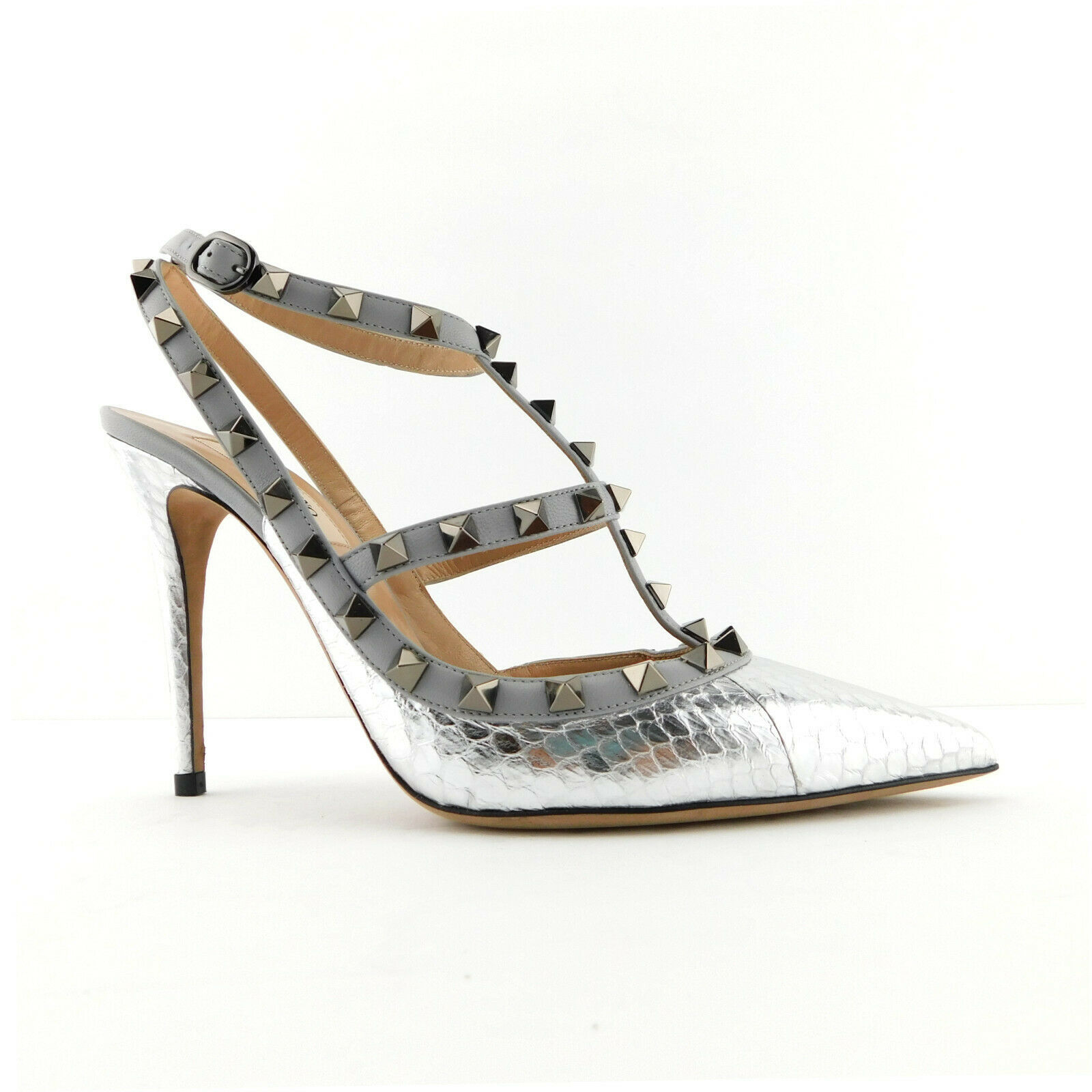 valentino heels silver