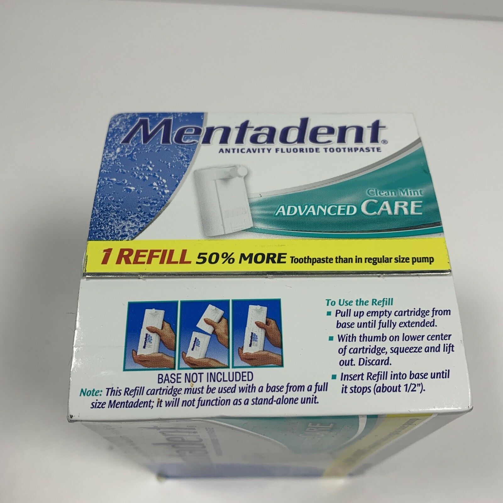 Mentadent Toothpaste Advanced Care Clean Mint 1 Refill 5.25 oz Toothpaste