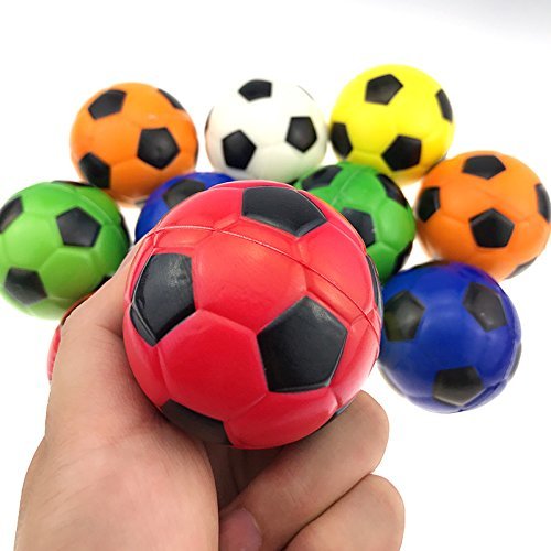 Akusety Mini Sports Stress Balls Soccer Balls Fun, 12-pack Foam Ball 2. 