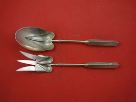 Hindoo by Gorham Sterling Silver Salad Serving Set 10" Aesthetic Bright-Cut - $800.91