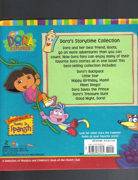 Dora's Storytime Collection, Hardcover Book for Children, 7 Stories ...