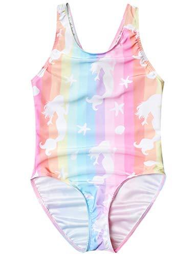 Rainbow Mermaid Swimsuits Girls Kids 10 11 One Piece Bathing Suits Swim Wear - Swimwear