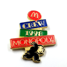 VTG 1998 Hasbro Monopoly McDonalds Crew Employee Enamel Lapel Pin Advertise - $9.99