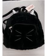 Cat &amp; Jack™ Girls&#39; Faux Fur Mini Cat Backpack -  Black - $14.99