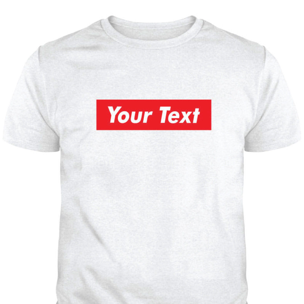 Image of Custom Red box logo Short Sleeve T-Shirts T-Shirt Tee C-T12