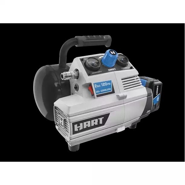 HART 20Volt 2 Gallon Compressor Kit (1) 20Volt 4Ah Lithiumion