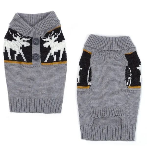 Casual Canine Moose Print Pet Sweater - Small - $24.74