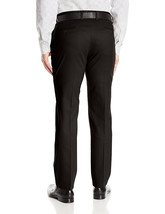 Men's Formal Slim Fit Slacks Trousers Flat Front Business Dress Pants 32S/32 image 2