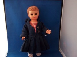 Uneeda Doll 14" Plastic with Molded Hair Heavy Blue Outfit - $35.00
