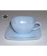 Charm Azurite Cup And Saucer Anchor Hocking - $4.25
