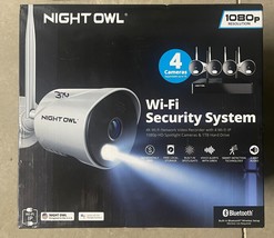 Night Owl AC Power 4K Wi-Fi NVR W/1tb Hard Drive &amp; 4 Wi-Fi IP Spotlight ... - $279.57