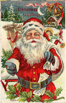 Christmas Greetings Vintage 1911 Post Card - Holidays
