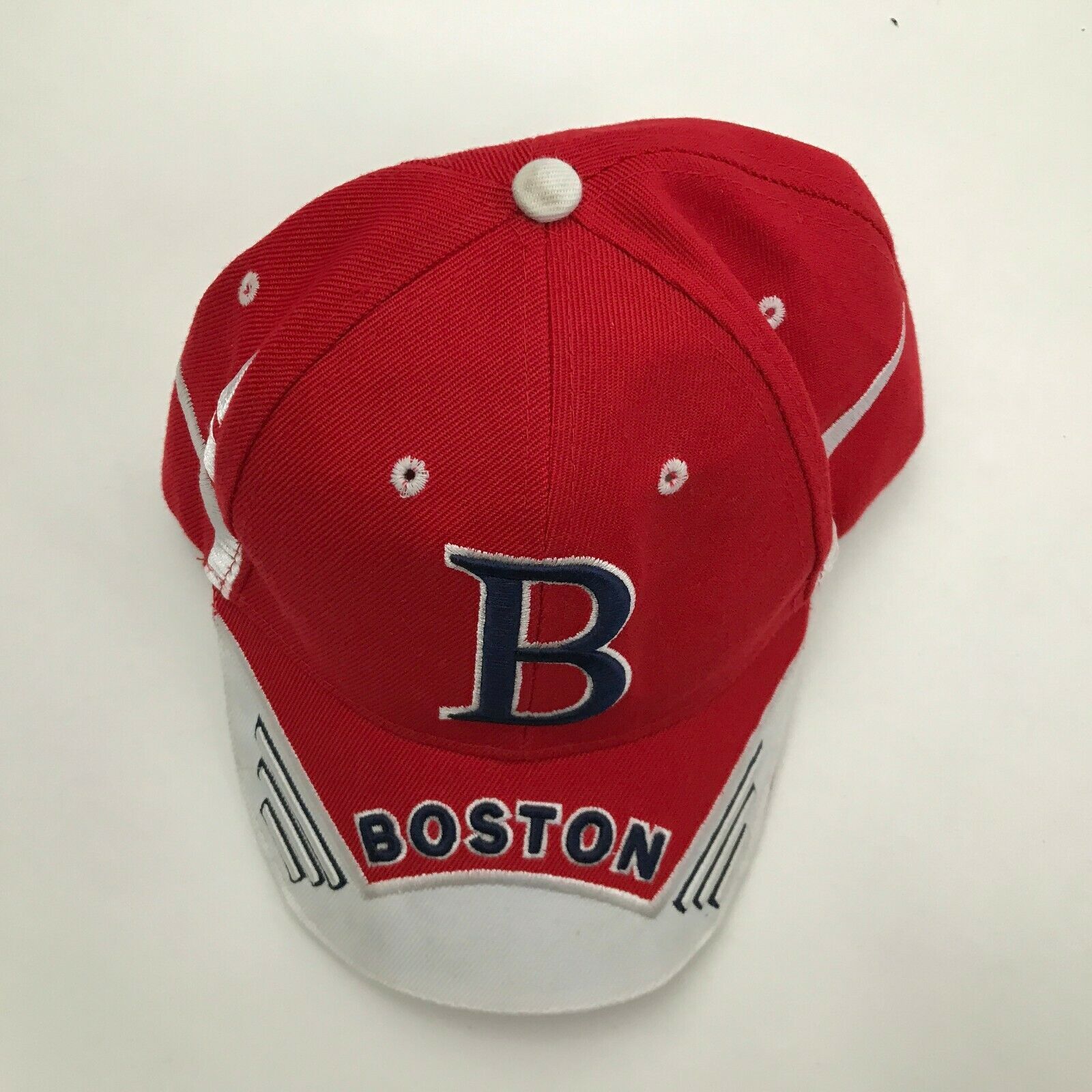 VINTAGE Boston Red Sox Hat Cap Stapback One Size Adjustable Embroidered ...