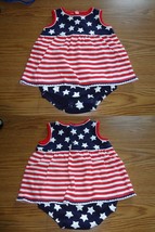 Infant/Baby Works 12 Mo Dress Creeper 4th July Independence Day USA Flag - $12.19