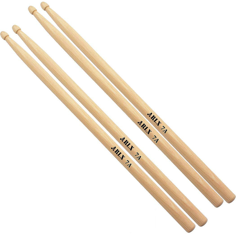 Drum Sticks Wood Tip For kids Youth 2 Pair Maple NEW