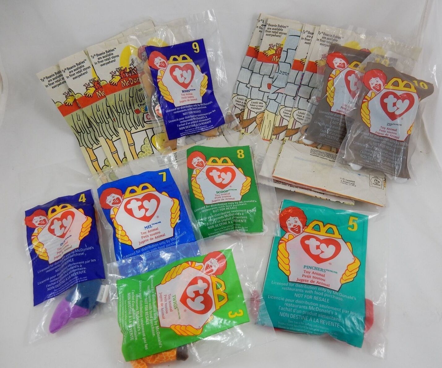 Vtg 1999 Happy Meal Bag Paper Bag Prop Nostalgic Teenie Beanie Babies BAG ONLY 