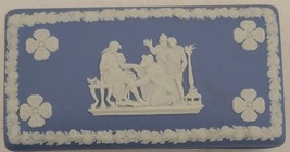 Vtg Wedgwood Jasperware White/Blue Porcelain Trinket Box Made in England - $18.81