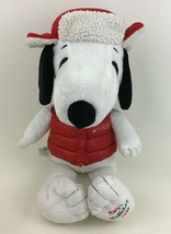 Macys Holiday Snoopy Peanuts Dog with Vest and Hat 19" Plush Stuffed Toy 2015 - $16.88