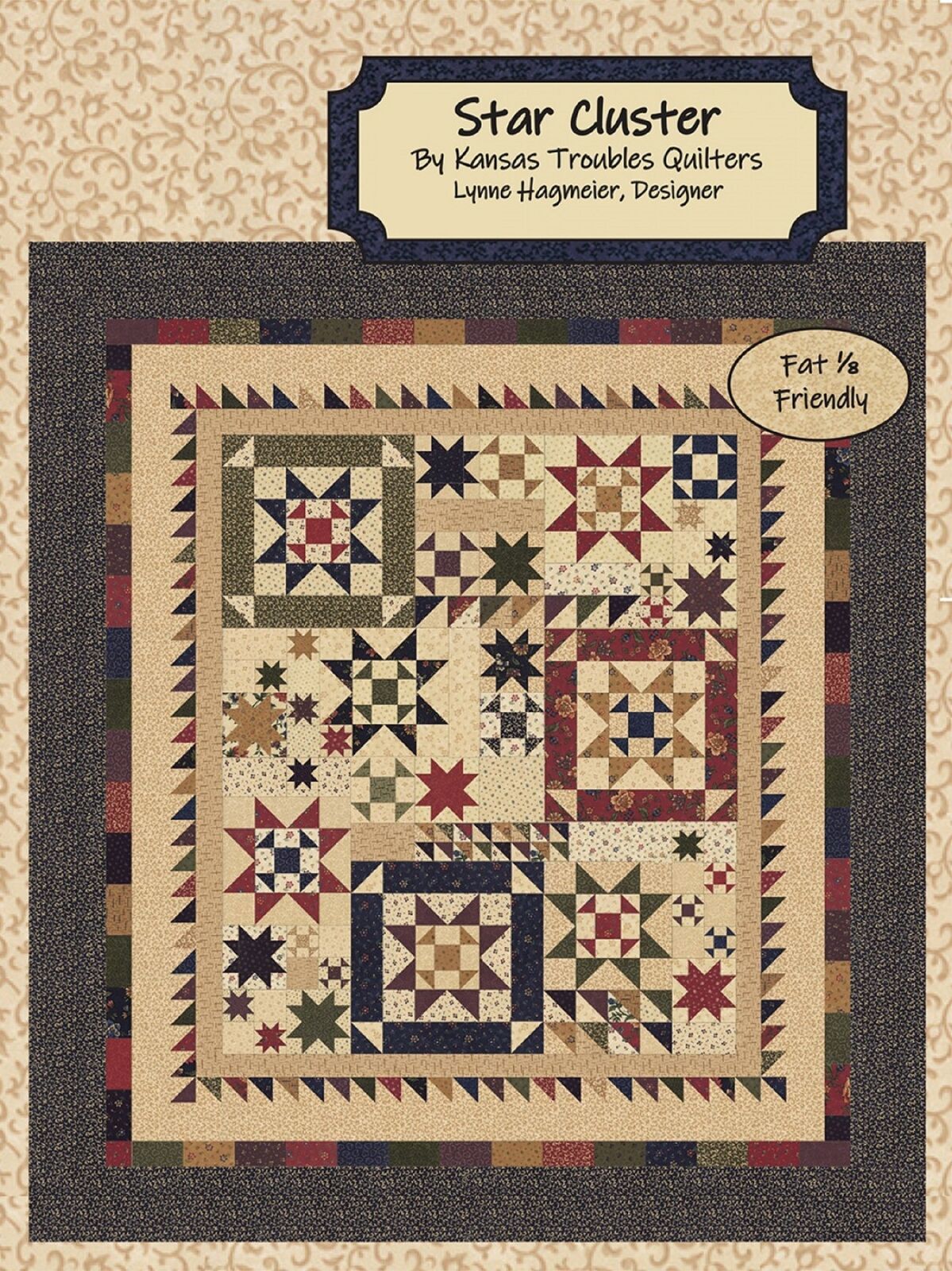 Star Cluster Quilt PatternKansas Troubles Quilters70" x 78" Quilt