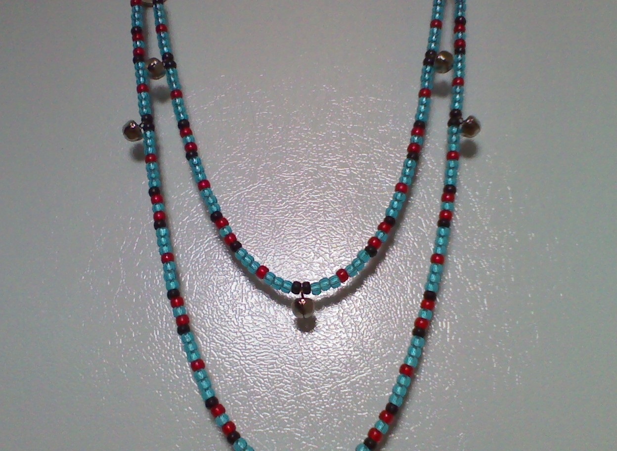 Primary image for GENTLE HEART ~ HORSE RHYTHM BEADS ~ Turquoise, Red and Black ~ 54 Inches