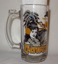 Hawaii Girl Hawaiian  Mug 11 oz Cup Coffee Island Clear Glass MCTL - $31.56