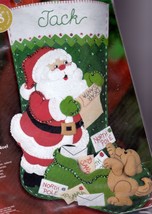 Bucilla Letters To Santa Puppy Dog Christmas Mail Bag Felt Stocking Kit 85106 - $54.95