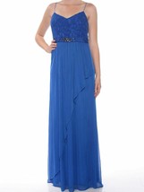 Adrianna Papell Blue Royal -lace Women&#39;s Size 10 Mesh Gown $179 - $29.64