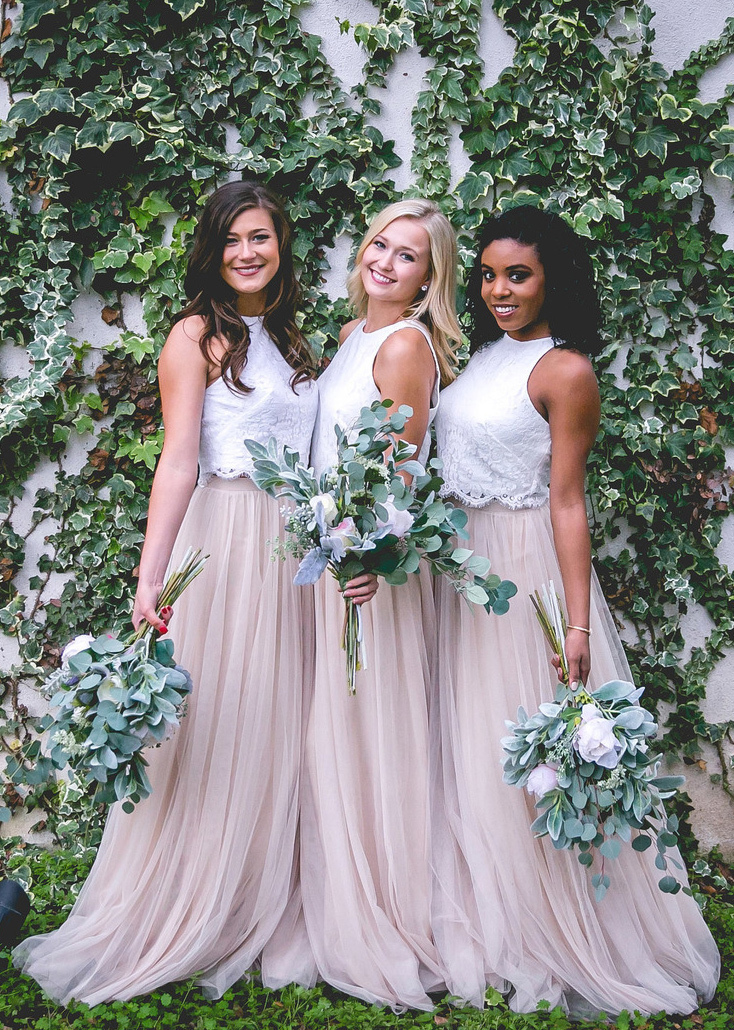 tulle skirt bridesmaid outfit