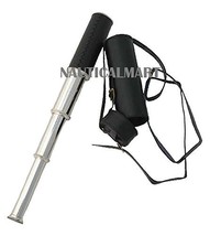 15" Hand Held Silver Telescope w/ Leather Case By NauticalMart