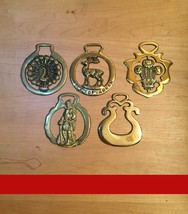 Vintage 80s original Horse Brasses (Sets of 5) from England