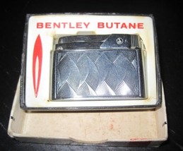 Vintage BENTLEY BUTANE Chrome Art Deco Gas Butane Lighter c/w Original Box - $19.99