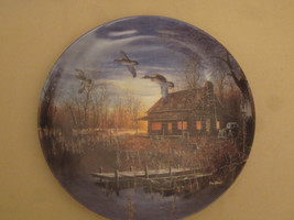 WOOD DUCK collector plate TWILIGHT FLIGHT Jim Hansel CABIN Waterfowl Wil... - $31.20