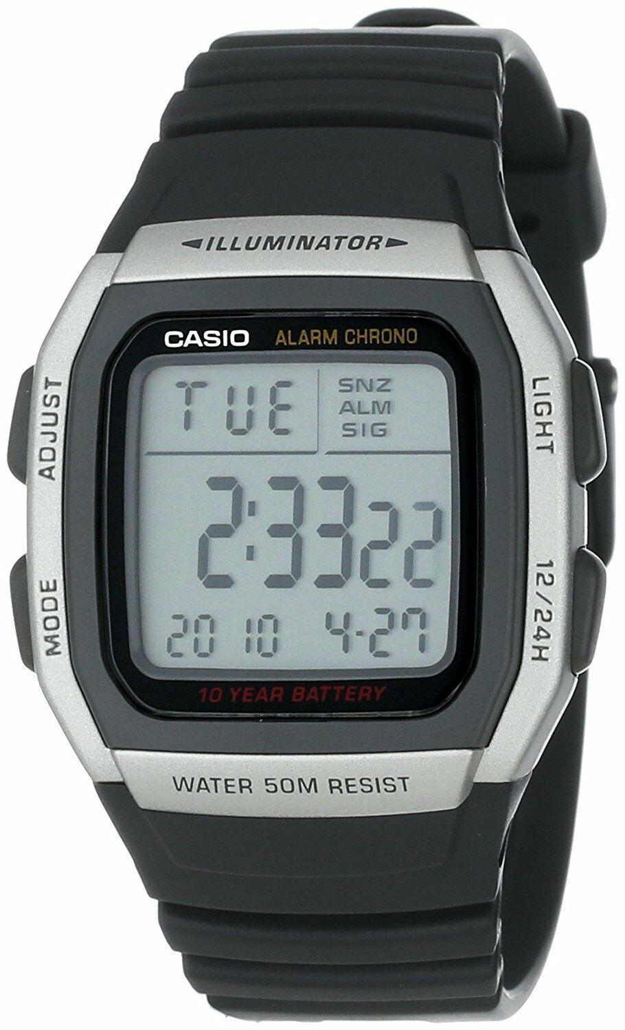 Casio W96H-1A Large Easy-to-Read Digital Watch Brand New with BOX