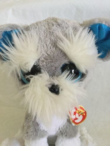 Ty Beanie Boos Whiskers The Schnauzer Dog 6” Buddy 2015 for sale online 